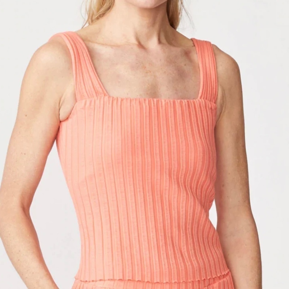Stateside Siro ribbed crop top